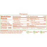 Huma Chia Energy Gel-Mangoes- Nutrition Panel