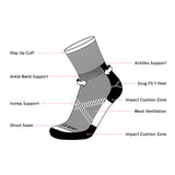 Unisex Le Bent Targeted Cushion 3/4 Crew Trail Sock