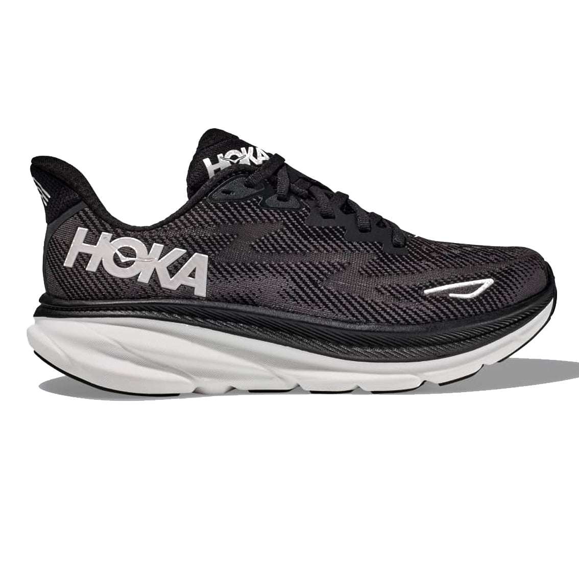 Womens -Hoka --Clifton -9-Black-White